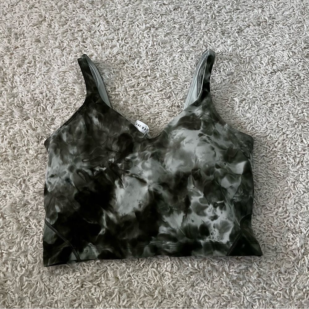 lululemon align tank diamond dye light sage army green dark olive size 10